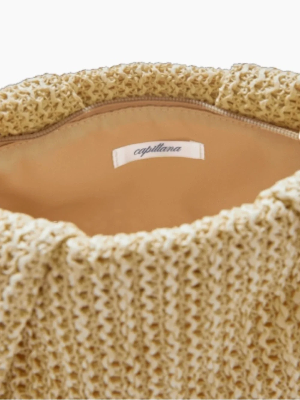 Capittana Oversized Raffia Clutch Crossbody Straw Bag NWT